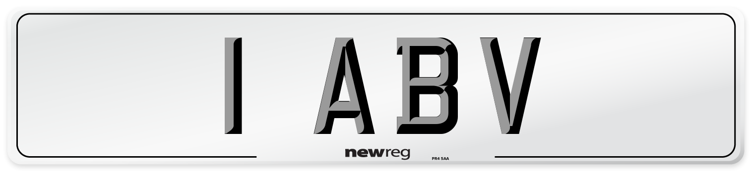 1 ABV Number Plate from New Reg